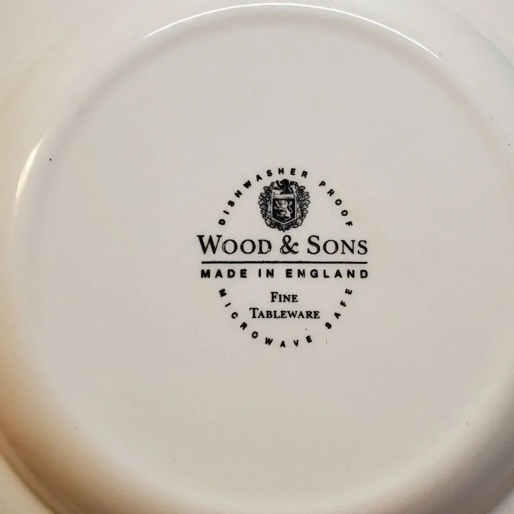 Wood & Sons Colonial Rose Pink Rim Soup Bowl 8